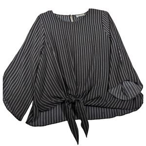 Meera Lane lagenlook 2xl Top navy And White Angled Sleeves Bust 50" 100% Poly